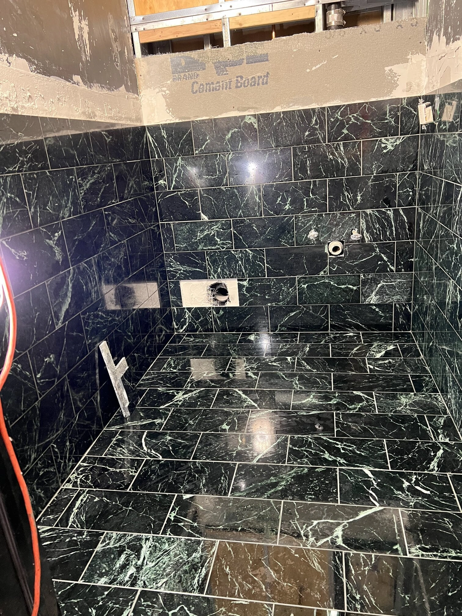 Bathroom Green Marble Tile